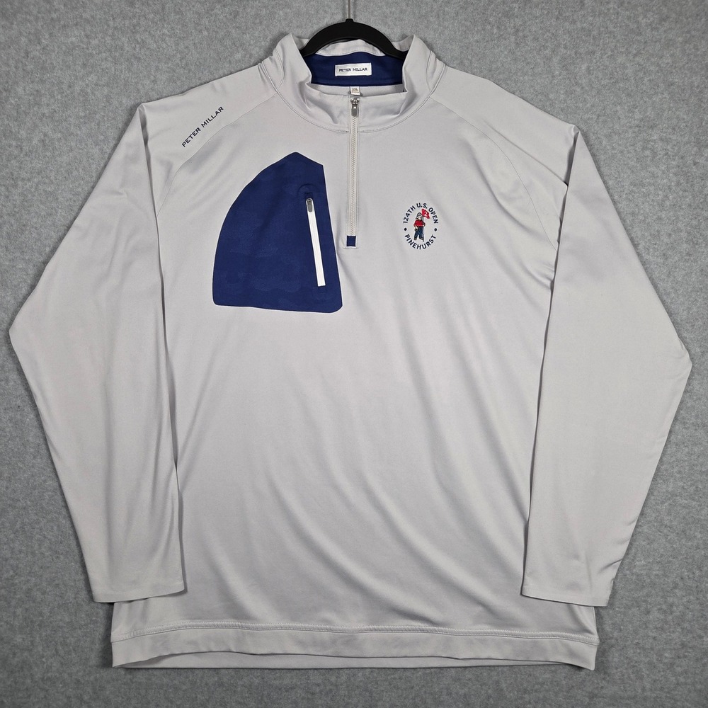 Peter Millar Men XXL Pinehurst Bonnet Verge Quarter Zip Pullover Performance - Picture 2 of 8